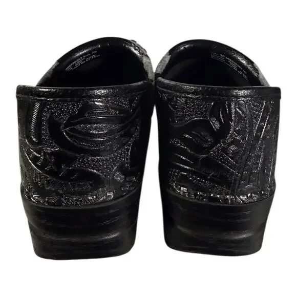 Dansko Professional Black Embossed Leather Clogs Women’s EU 39 US 8.5–9 - Picture 6 of 9